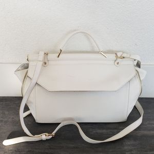 White Gold F21 Classic Satchel Bag